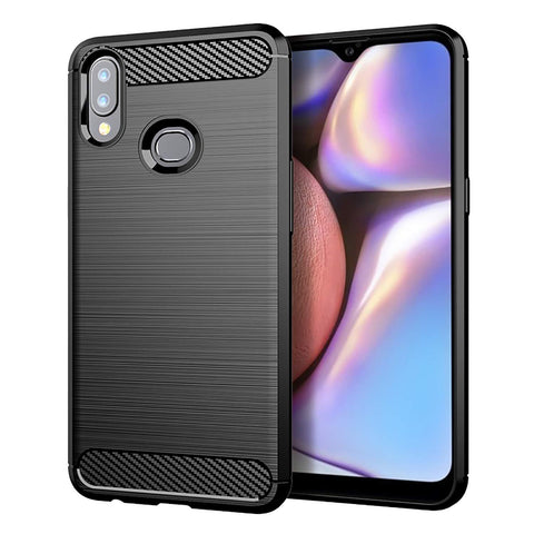TGPro Samsung Galaxy A10s Case Carbon Fibre Black