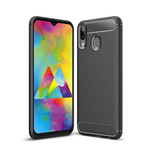 Samsung Galaxy M20 Case Carbon Fibre Black - That Gadget UK
