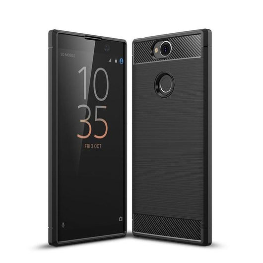 TGPro Sony Xperia XA2 Plus Case Carbon Fibre Black