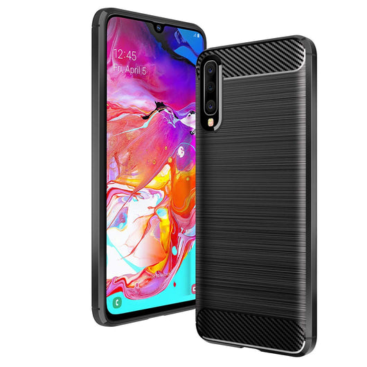 Samsung Galaxy A70 Case Carbon Fibre Black - That Gadget UK
