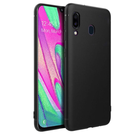 Samsung Galaxy A40 Case Soft Gel Matte Black - That Gadget UK