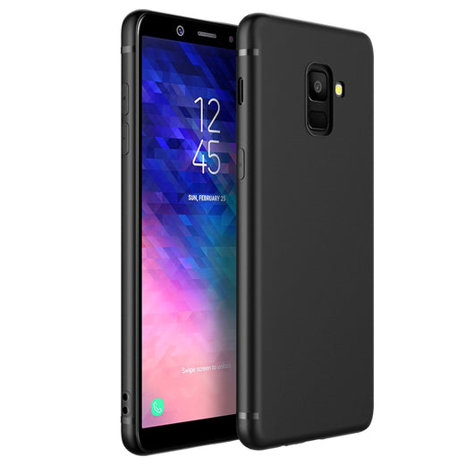 Samsung Galaxy A6+ (2018) Case Soft Gel Matte Black - That Gadget UK
