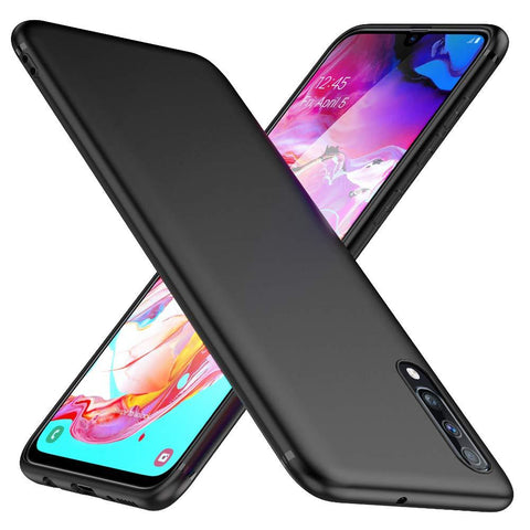 Samsung Galaxy A70 Case Soft Gel Matte Black - That Gadget UK