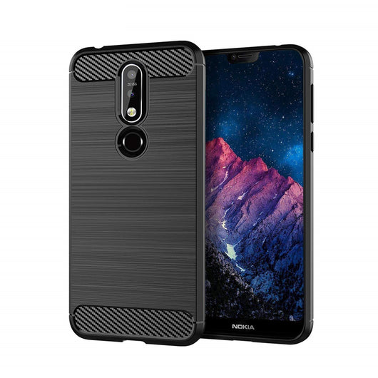 Nokia 7.1 Case Carbon Fibre Black - That Gadget UK