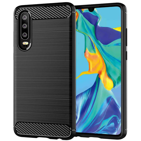 Huawei P30 Case Carbon Fibre Black - That Gadget UK