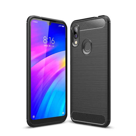 TGPro Xiaomi Redmi 7 Case Carbon Fibre Black