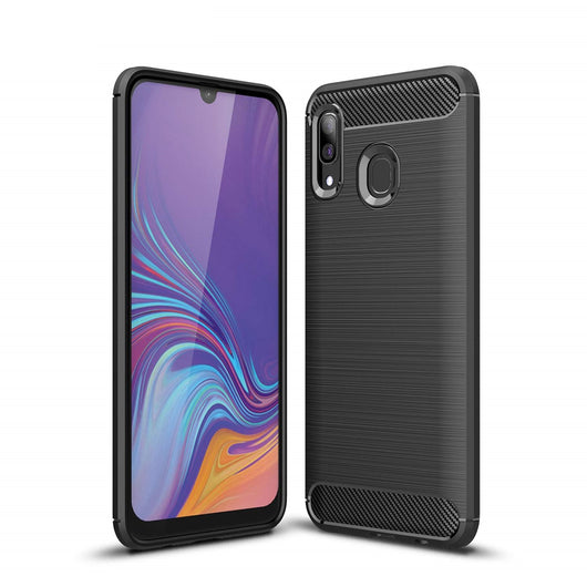 Samsung Galaxy A30 Case Carbon Fibre Black - That Gadget UK