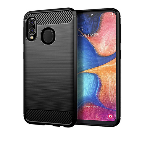 Samsung Galaxy A20e Case Carbon Fibre Black - That Gadget UK
