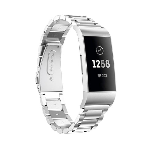Fitbit Charge 3 Stainless Steel Band Strap - That Gadget UK