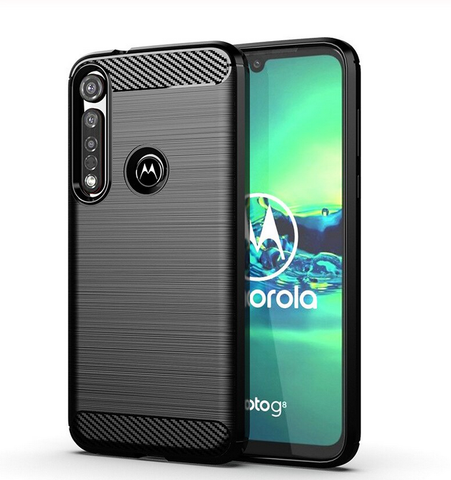 TGPro Motorola Moto G8 Plus Case Carbon Fibre Black