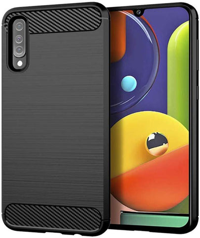 TGPro Samsung Galaxy A50s Case Carbon Fibre Black