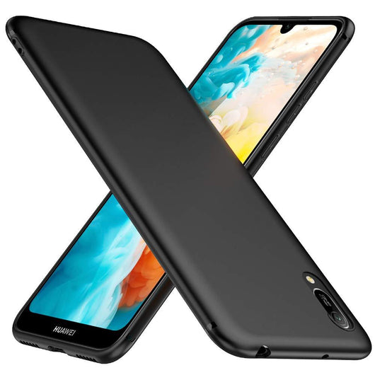 Huawei Y6 Pro (2019) Case Soft Gel Matte Black - That Gadget UK