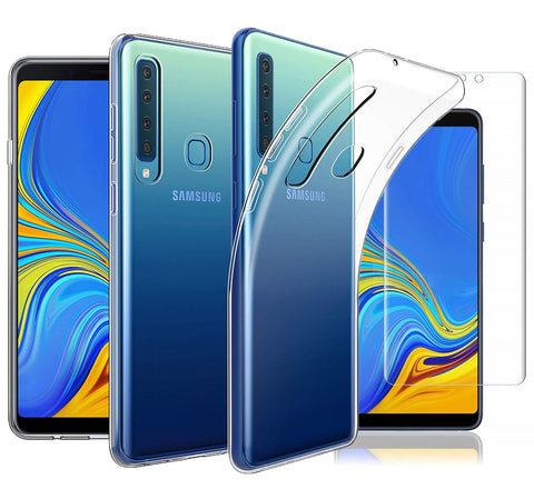 Samsung Galaxy A9 (2018) Case Clear Gel & TPU Screen Protector - That Gadget UK