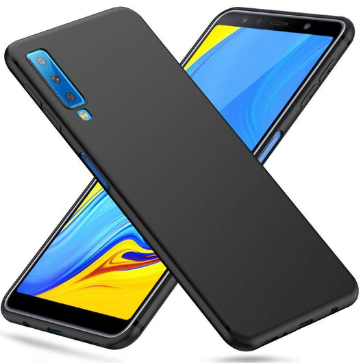 Samsung Galaxy A7 (2018) Case Soft Gel Matte Black - That Gadget UK