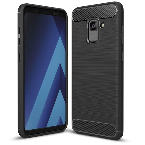Samsung Galaxy A8 (2018) Case Carbon Fibre Black - That Gadget UK