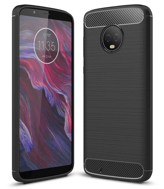 Motorola Moto G6 Plus Case Carbon Fibre Black - That Gadget UK
