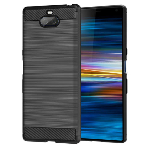 TGPro Sony Xperia 10 Plus Case Carbon Fibre Black