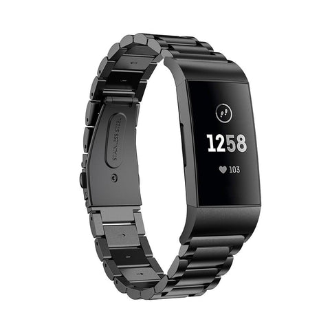 Fitbit Charge 3 Stainless Steel Band Strap - That Gadget UK