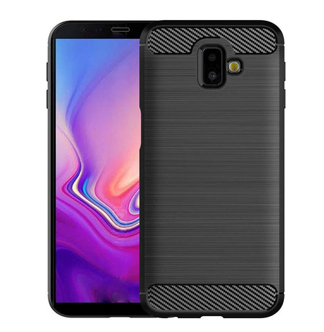 Samsung Galaxy J6+ Case Carbon Fibre Black - That Gadget UK