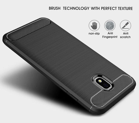 Samsung Galaxy J3 (2018) Case Carbon Fibre Black - That Gadget UK