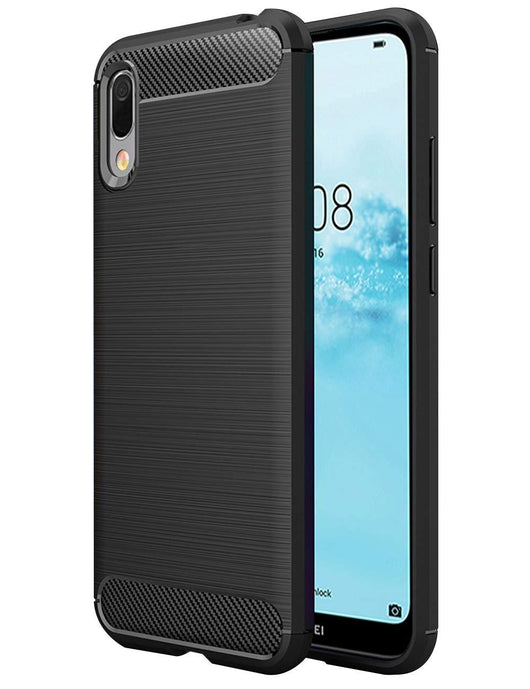 Huawei Y6 Pro (2019) Case Carbon Fibre Black - That Gadget UK