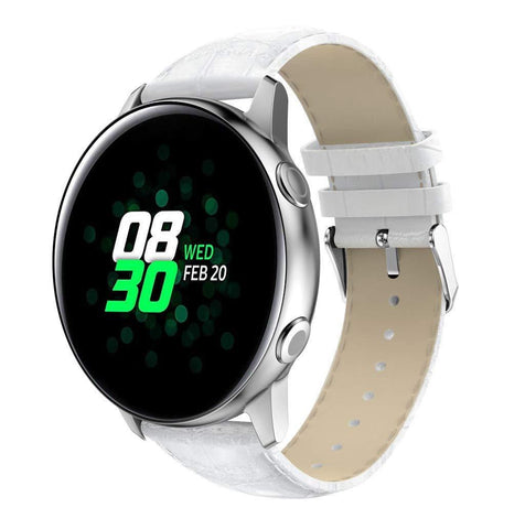 Samsung Galaxy Watch Active Crocodile Leather Watch Band Strap