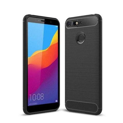 Huawei Y6 (2018) Case Carbon Fibre Black - That Gadget UK